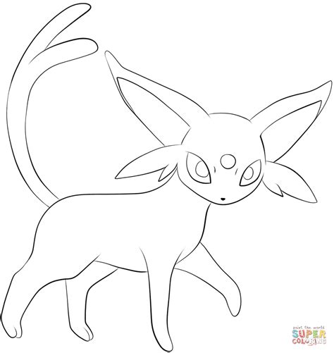 espeon coloring pages