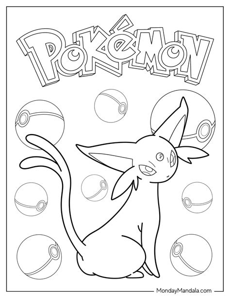 espeon pokemon coloring pages