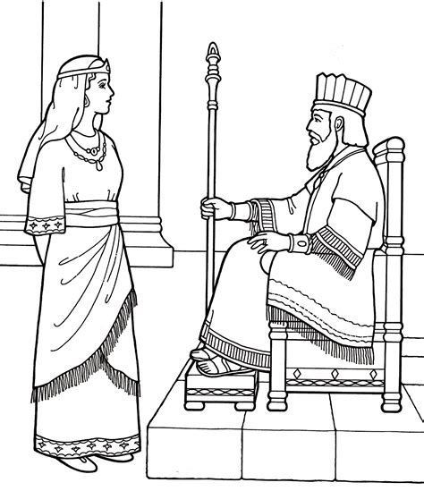 esther coloring pages