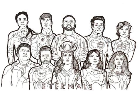 eternals coloring pages