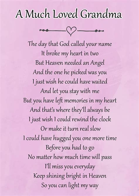 eulogy poem for grandma