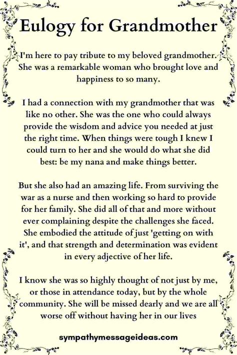 eulogy speech for grandma