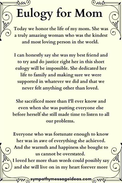 eulogy speech for mum