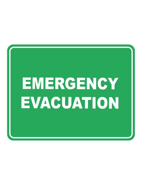 evacuate sign