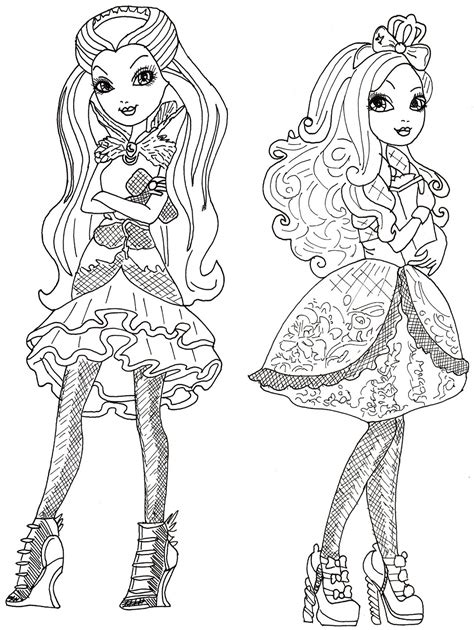 ever after high printable coloring pages