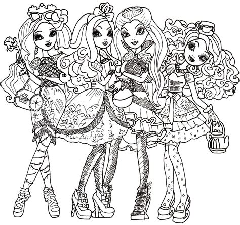 ever after high printable coloring pages