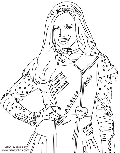 evie coloring pages