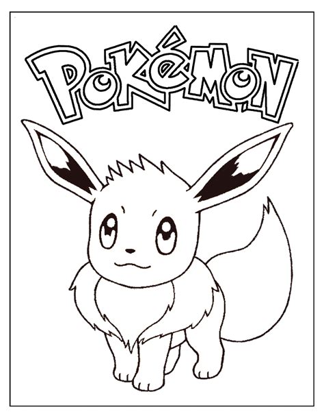 evie coloring pages pokemon