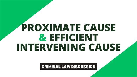 example of proximate cause in criminal law