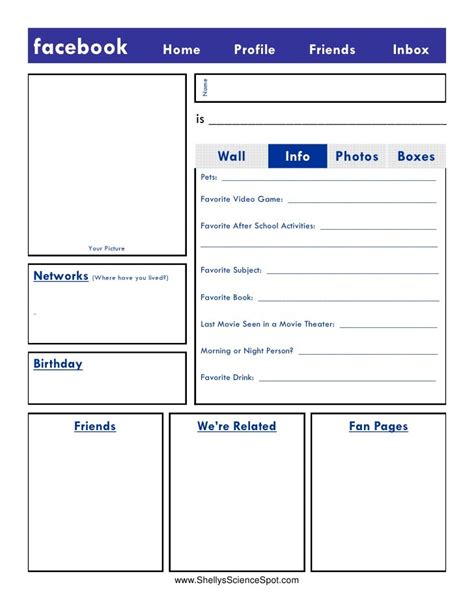 Facebook Blank Profile Template