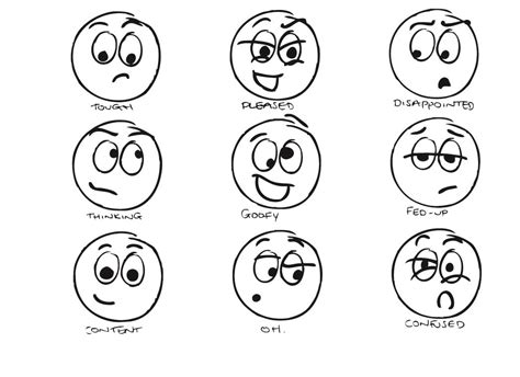 facial expression coloring pages