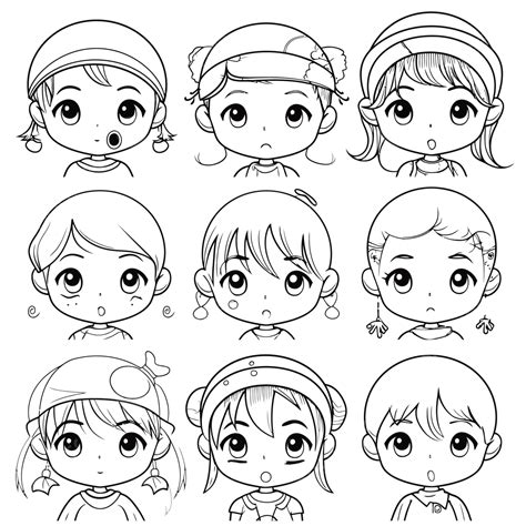 facial expressions coloring pages