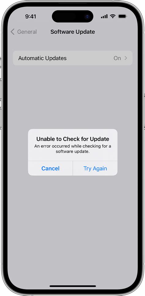 failed update iOS 16