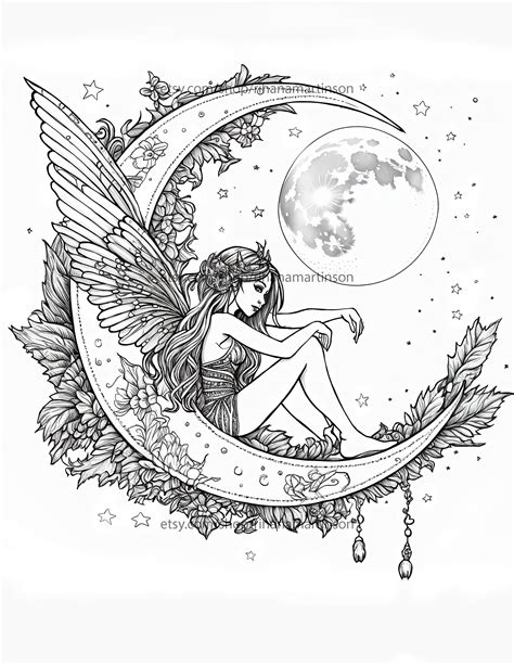 fairy adult coloring page
