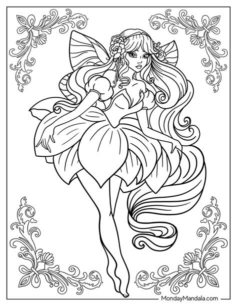 fairy coloring sheets