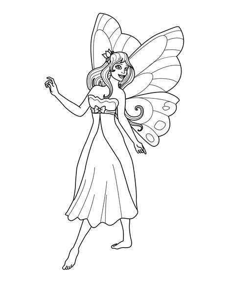 fairy colouring pages