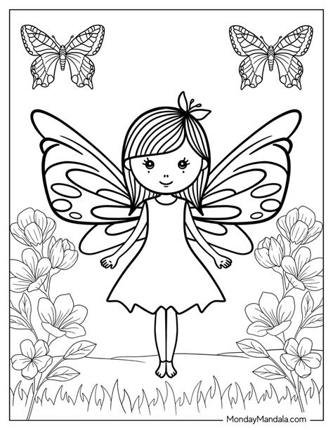 fairy colouring pages pdf