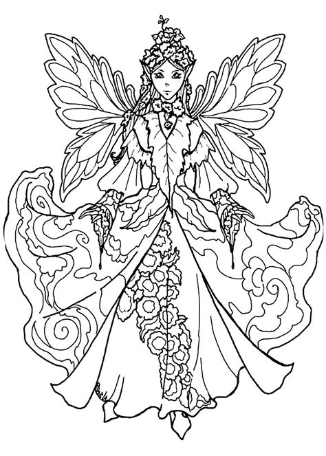 fairy princess coloring page