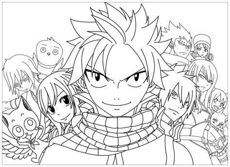 fairy tail anime coloring pages