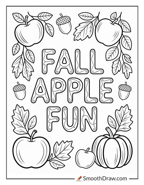 fall apple coloring pages