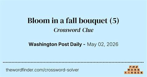 fall bloom crossword clue
