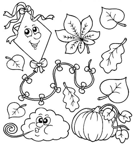 fall coloring activity pages