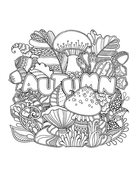 fall coloring pages for adults printable