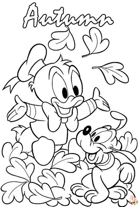 fall disney coloring pages