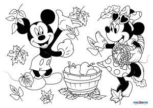 fall disney coloring pages