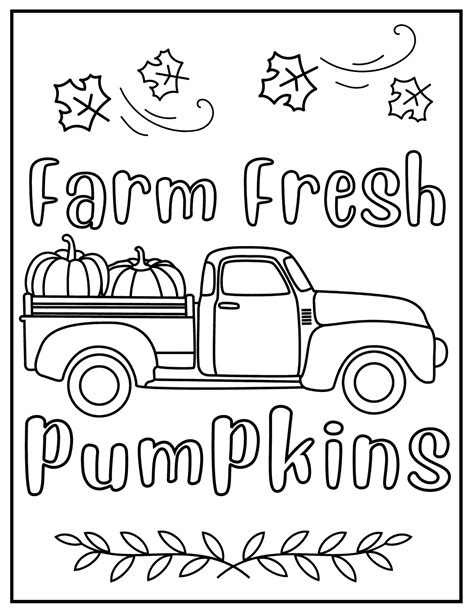 fall farm coloring pages