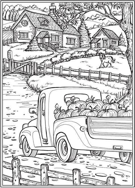 fall farm coloring pages