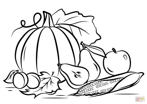 fall food coloring pages