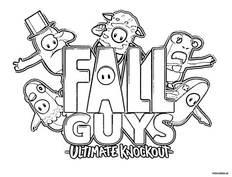 fall guy coloring pages