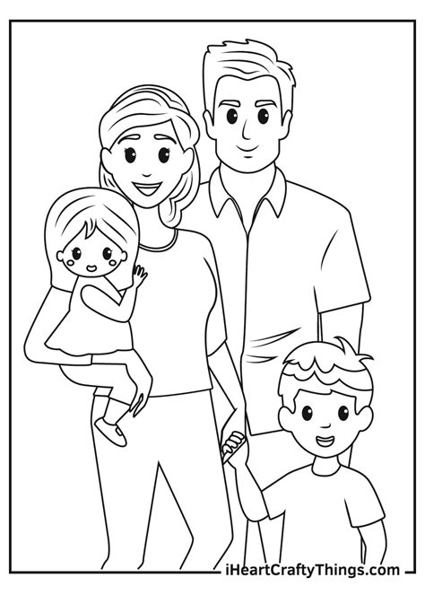 family colouring pages