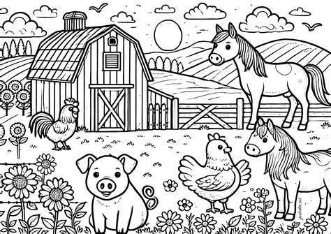 farm coloring pages