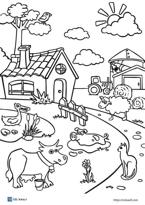 farm colouring pages