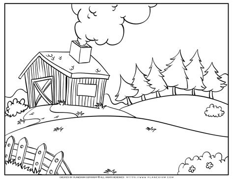 farmhouse coloring pages