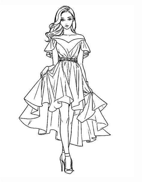 fashion coloring pages pdf