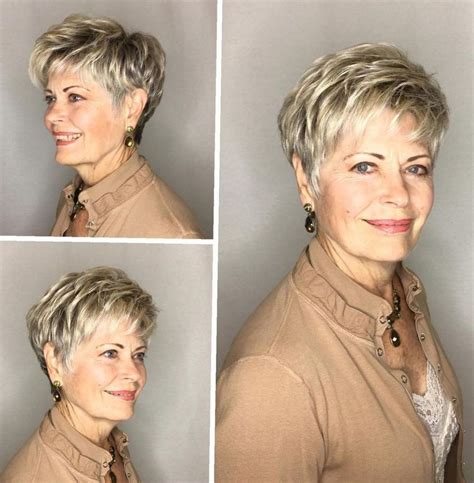 feathered pixie cut for over 60
