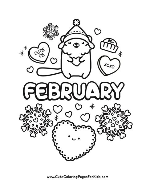february coloring pages