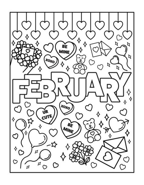 february coloring pages pdf