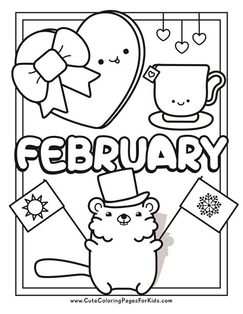 february coloring sheets