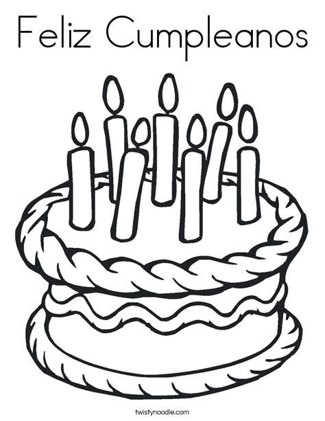 feliz cumpleanos coloring pages