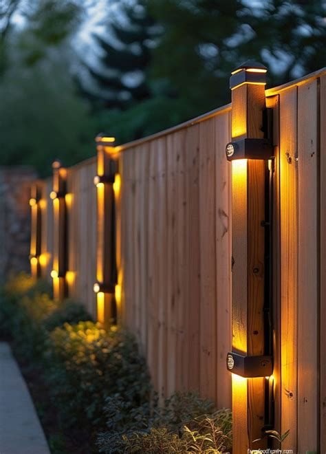 fence lights ideas