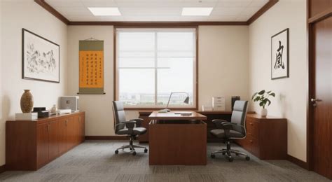 feng shui office layout with window