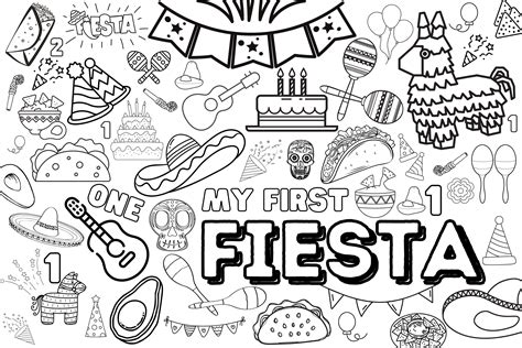 fiesta coloring pages