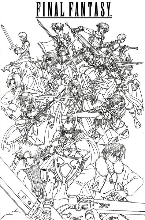 final fantasy coloring pages