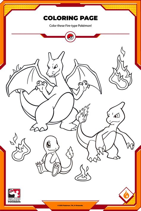 fire pokemon coloring pages