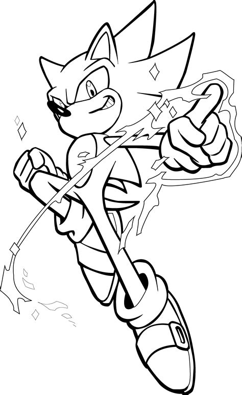 fire sonic coloring pages