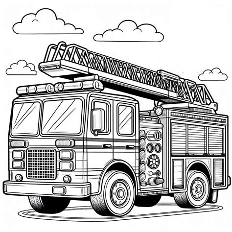 fire truck coloring page